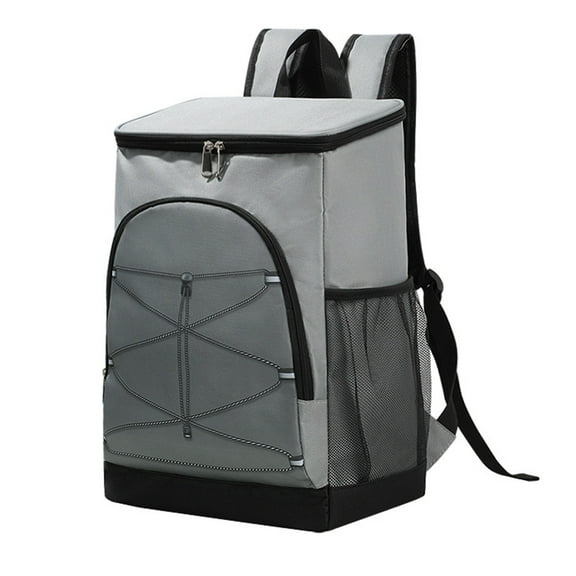AUXDIQ 20L Insulated Cooler Backpack Leak-Proof Lunch Bag Insulated Picnic Backpack Grey