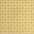 thumbnail image 1 of Abstract Geometry Fabric by the Yard Upholstery, Continuous Bicolored Symmetrical Floral Motifs Pattern, Decorative Fabric for DIY and Home Accents, Pale Earth Yellow White by Ambesonne, 1 of 4