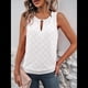 thumbnail image 5 of Blusas de Verano con Ojales para Mujer, Camisetas Sin Mangas con Cuello Redondo, Camisetas para Mujer S, 5 of 9