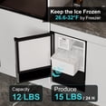 thumbnail image 2 of OUBID 15"W Drainless Under Counter Ice Maker, 22 lbs Storage Bin, Crescent Ice, Built-In/Freestanding Ice Maker, No Drain Required, ETL Certified, for Residential & Commercial Use, 2 of 13