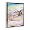 thumbnail image 3 of Stupell Industries Coastal Bird on Pastel Shore Gray Floating Frame Canvas Art, 17 x 21, by Christine Reichow, 3 of 8