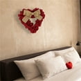 thumbnail image 4 of hirigin Valentine's Day Hanging Wreath, Pleated Bow Prop Yard Fence Wall Festival Pendent Decoration, 4 of 4