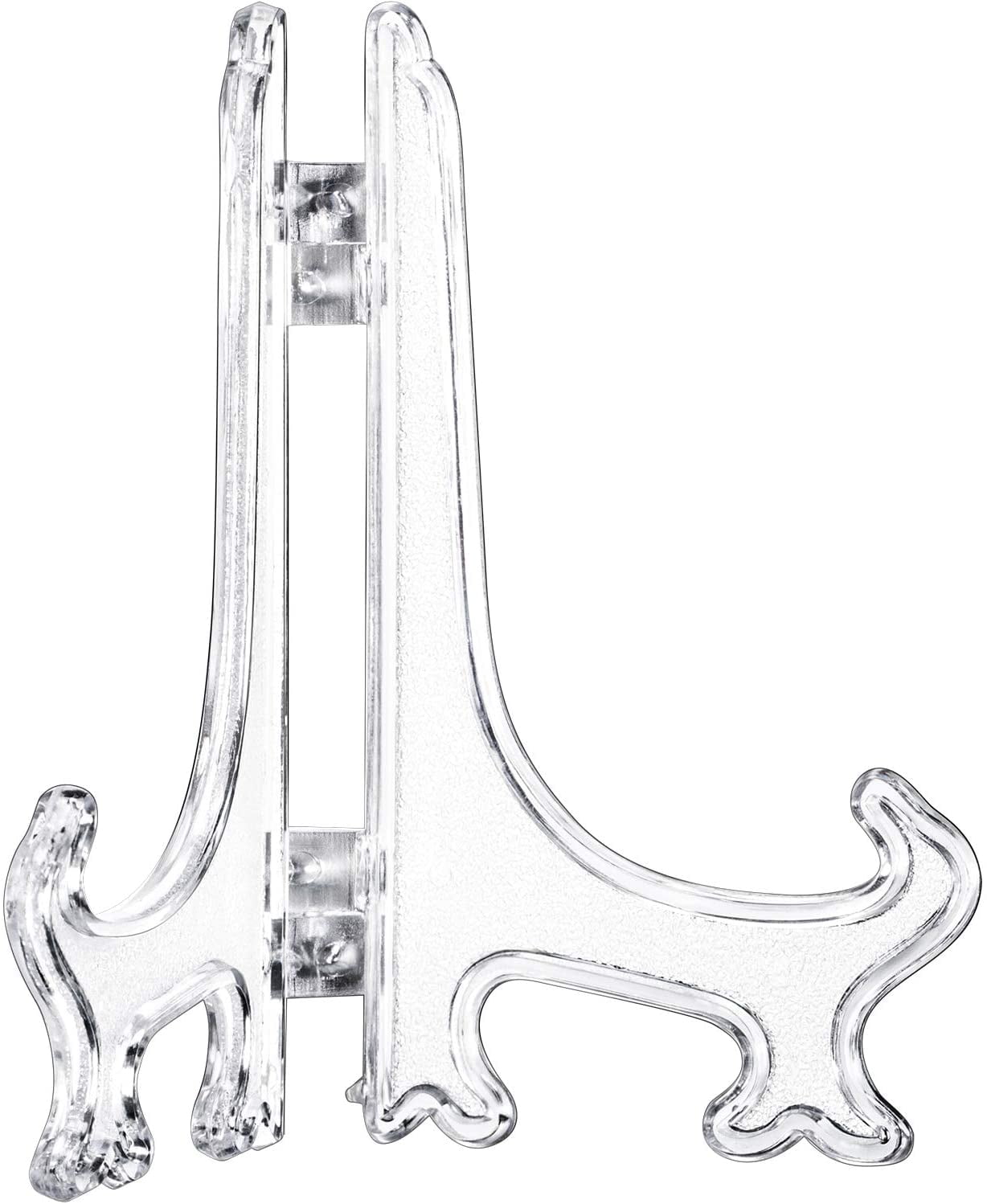 2 Display easels stands plastic clear acrylic 6.5" tall Home & Garden