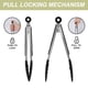 thumbnail image 3 of Cocina Pinzas Inoxidable Acero BBQ Cocinar Asador Antiadherente Bloqueo Comida Pinzas Con Silicona Punta Calor Resistente Negro 9 ", 3 of 8