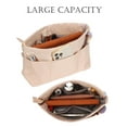 thumbnail image 6 of LAVA Purse Organizer Insert for Handbags Nylon Bag Organizer for Tote with Inner Pocket Fits Neverfull Speedy (Beige, L), 6 of 8