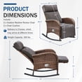 thumbnail image 2 of Gymojoy 2pcs Wicker Outdoor Lounge Chair Patio Zero Gravity Rocking Recliner Chair with Adjustable Backrest & Footrest for Pool Deck, 2 of 9