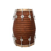 Naad Wooden Dholak Indian Folk Musical Instrument Drum Nuts N Bolt WithCover 2023 Natural