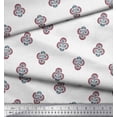 thumbnail image 3 of Soimoi Polyester Crepe Fabric Floral Block Print Fabric by Yard 52 Inch Wide, 3 of 5