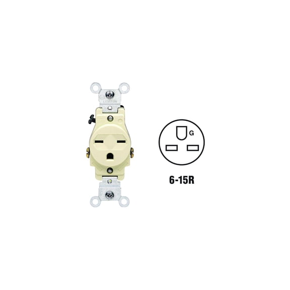 Leviton Heavy-Duty Grounding Single Outlet