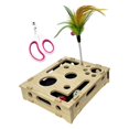 thumbnail image 2 of Caja interactiva para gatos, rompecabezas, juguete para hacer ejercicio en interiores, resistente, práctico, fácil de limpiar, caja de rompecabezas con lima de uñas, 2 of 8