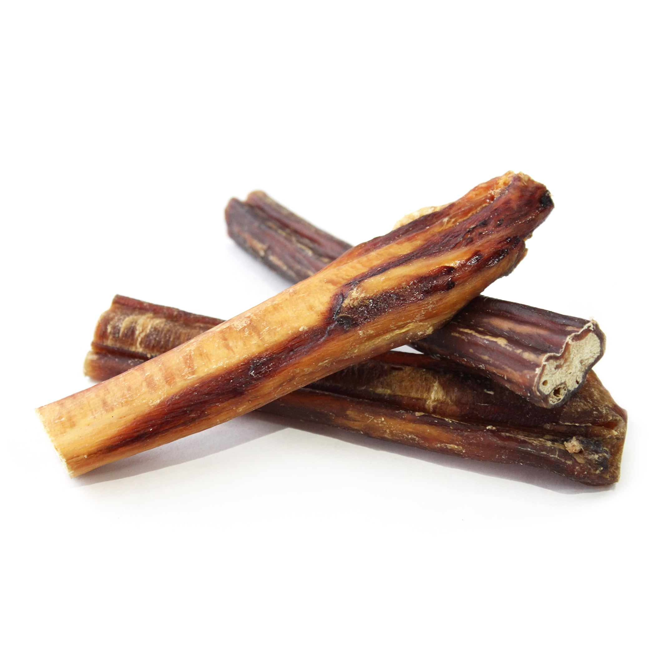 Supercan Bully Sticks for Large Dogs, 6-inch Mega Monster Bully Sticks [5-Pack] Thick Bully Sticks for Ferocious Chewers - Long Lasting Dental Treats - Non-GMOs 100% Natural Beef Sticks for Dogs
