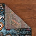 thumbnail image 6 of LR Home  Fusion Distressed Geometric Blue/ Black Olefin Rug - 3' x 5', 6 of 9