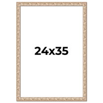 24x35 Frame White Real Wood Picture Frame Width 1.5 inches | Interior Frame Depth 0.5 inches |