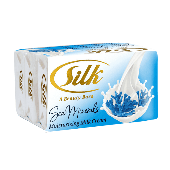 Silk Sea Minerals Bar Soap 3 Bars, 3.53oz Each, Sensitive Skin