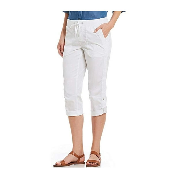 Khakis & Co. Khakis & Co Womens Size 8 Poplin Capri, Bright White