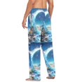 thumbnail image 3 of FORMRS Mens Pajama Pants with Pockets Sleepwear Lounge Bottoms Sizes S-2XL, Floral Moon, 3 of 7