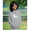 thumbnail image 2 of Gift For Horse Lover - Love Horses Kids Hoodie Small Gray, 2 of 6
