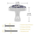 thumbnail image 3 of 4 Pcs White Flower Knobs for Kitchen Cabinet Cupboard Dresser Bookcase Drawer Pulls Handles Round Home Decor, 3 of 5