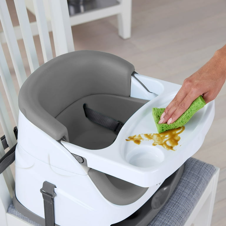 Ingenuity Baby Base 2-in-1 Convertible Feeding High Chair with Self Storing  Tray, Grey