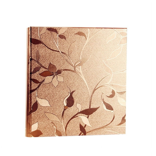 Loose Leaf Photo Album Leather Surface Photo Storage Book Pictures Collection Album 400 Big Leaf Champagne Gold