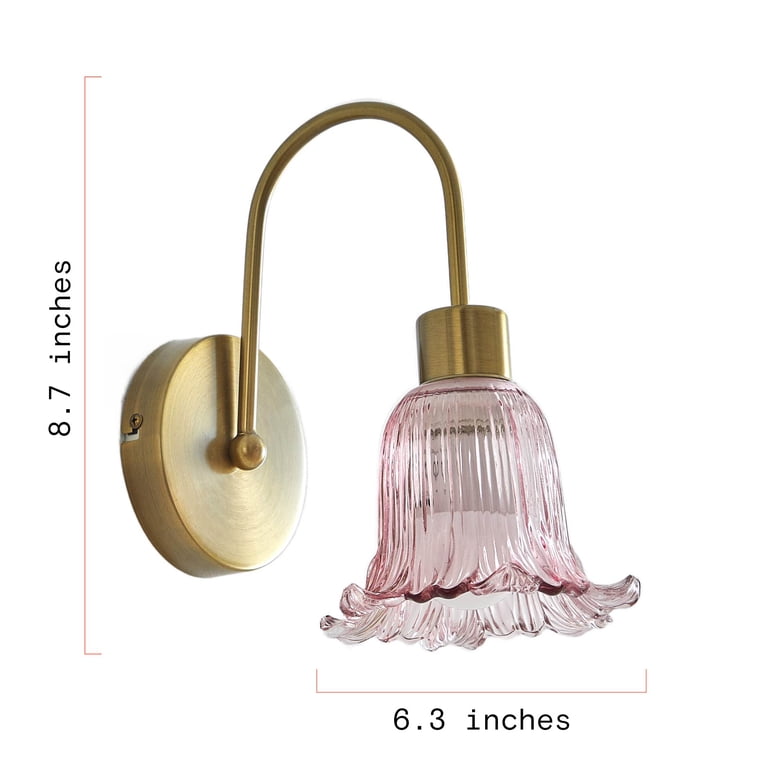 Beautiful by Drew Barrymore Pink Flower Petal Wall Sconce photo 3