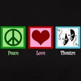 thumbnail image 3 of CafePress - Peace Love Theatre Women's Value T Shirt - Women's Traditional Fit Dark T-Shirt, 3 of 4