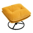 thumbnail image 3 of Hassch Velvet Accent Chair TV Chair Living Room Chair with Ottoman,Yellow, 3 of 9