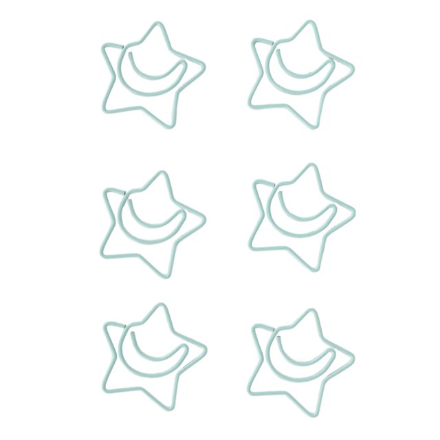 Clips de Papel Bling Bling 100 Piezas Forma de Estrella y Luna
