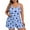 Blue, variant on Fengactive Women's Plus Size Pajama Set Cute Cartoon Print Sleepwear Cami Top and Shorts Loungewear