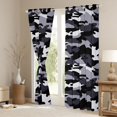 thumbnail image 3 of jejeloiu Wild Military Camo Black Out Curtains,White Black Gray Curtains Pack of 2 (42x63 Each) For Kids, 3 of 6