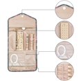 thumbnail image 4 of Travel Jewelry Organizer Roll, Foldable Jewelry Case for Journey-Rings, Necklaces, Bracelets, Earrings, Flower, 4 of 7