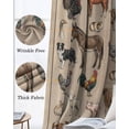 thumbnail image 6 of Farmhouse Black Out Curtains 84 Inch Long for Living Room, Vintage Country Farm Animals Brown Blackout Curtain Shade Thermal Insulated Window Curtains Grommet Drapes 42"x84" 2 Panels, 6 of 8
