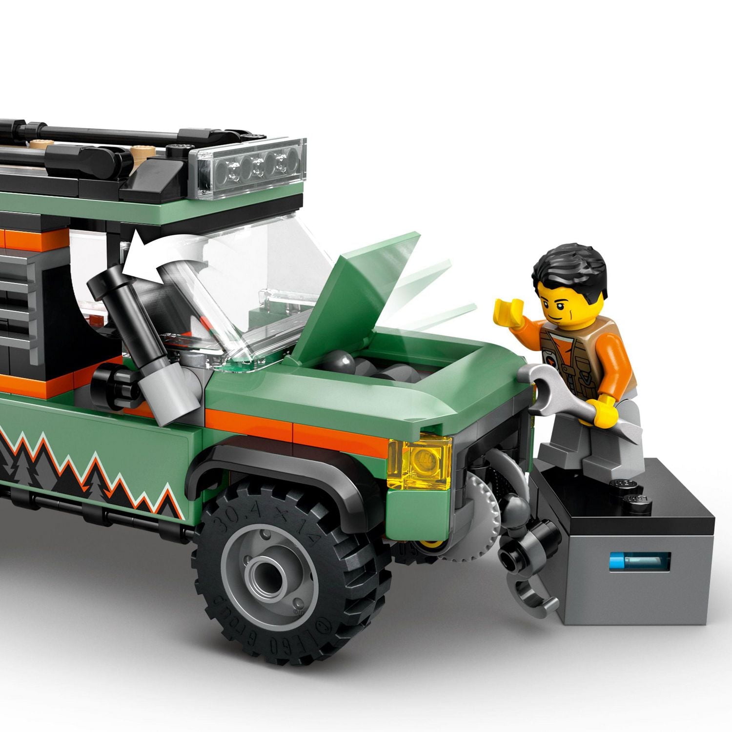 LEGO City Off-Road 4x4 Mountain Truck Toy - Building Toy Set for Kids, Boys and Girls, Ages 6+ - Fun Gift Idea for Birthdays and Holidays - with Adventurer Minifigure and Accessories - 60447