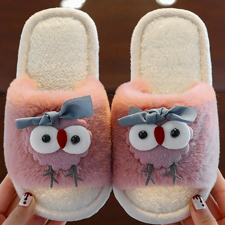 

RUICUW Winter Children s Cotton Shoes Boys And Girls Indoor Leisure Cartoon Cute Birds Non Comfortable Thick Bottom Plush Slippers