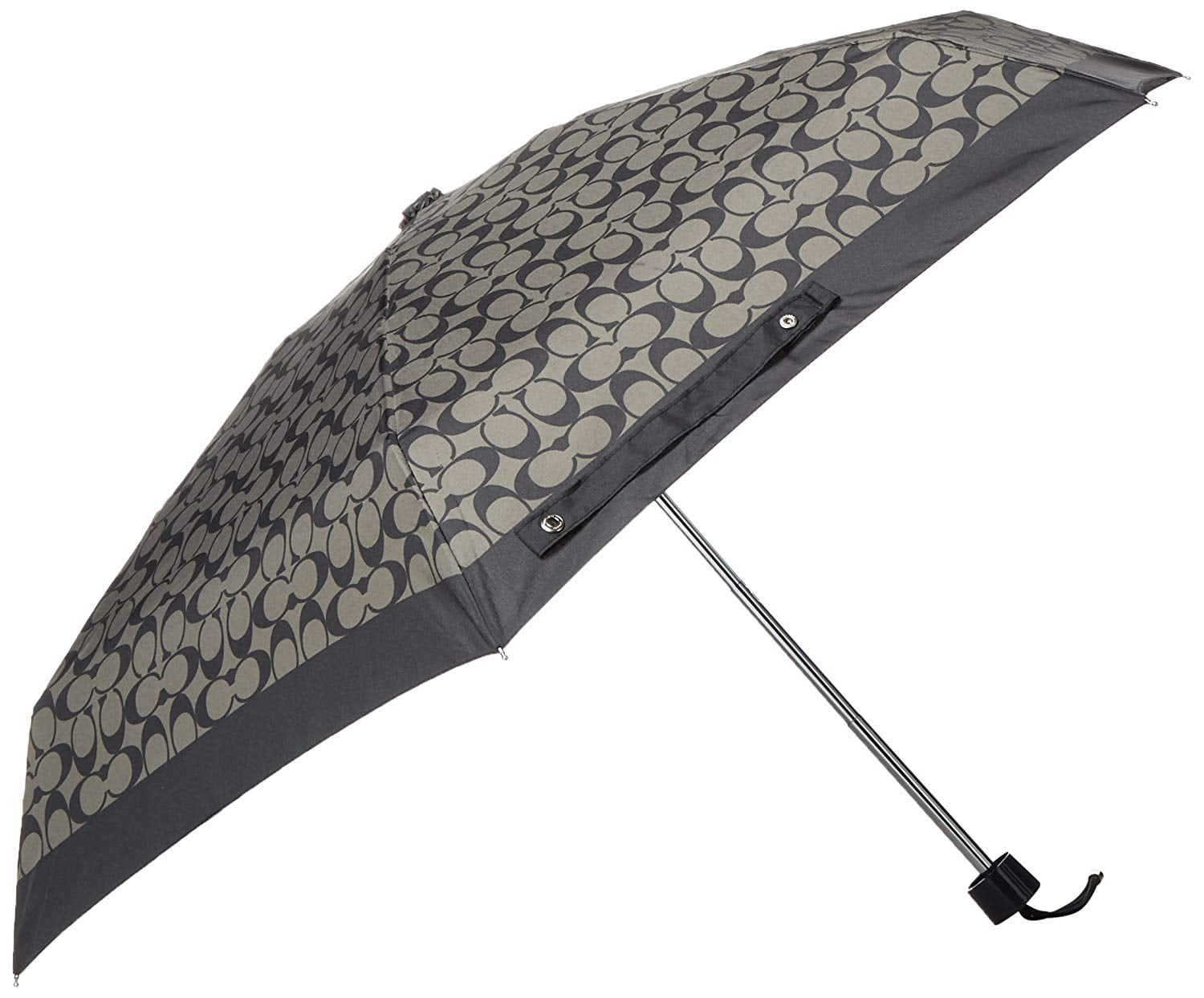 Coach Coach Women's Signature Mini Umbrella Grey/Black Walmart