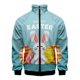 thumbnail image 3 of Chaqueta con cremallera y estampado 3D de Pascua en el oeste, divertida chaqueta de manga larga, cuello alto, ropa de moda, abrigo informal de talla grande para hombre, 3 of 5