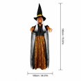 thumbnail image 3 of Sound Activated Halloween Yellow Witch Prop, LED Glowing Light Up Spooky Witch Figure, Realistic Scary Decor For Indoor House Bedroom Halloween Party Haunted House Holiday Display, 3 of 4