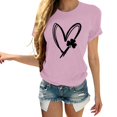 thumbnail image 1 of Pxiakgy Vente Chaude! T-Shirt Trèfle de la Saint-Patrick pour Femmes Chanceux Irlandais Manches Courtes T-Shirt Graphique Trèfle Mode Décontractée Imprimé Amour Col Rond Manches Courtes T-Shirt, 1 of 4