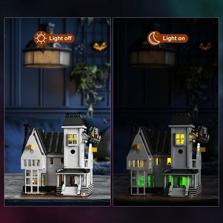 Beetle House Building Block Set, 1851 pcs Halloween Horror Model