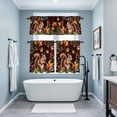thumbnail image 3 of Colorful Squirrel Kitchen Curtains Sets for Windows 36 Inch Length, Brown Botanical Berry Pine Cones Rod Pocket Window Treatments Tier Curtains and Valances Set for Bedroom/Bathroom, 3 of 8