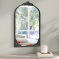 thumbnail image 2 of 26"x38" Iron Arch Wall Mirror Vintage Fireplace Mirror Black, 2 of 5