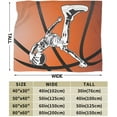 thumbnail image 3 of Basketball Blanket for Women Men, Cool Basketball Themed Design Printed Throw Blankets for Teens Adults Lap, Couch Bed, Warm Soft Cozy Blanket, 60"x 80", 3 of 6