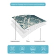 thumbnail image 4 of Quilt King Size Bedding Set, Turquoise Boho Reversible Summer Quilt 3 Pieces, Teal Ombre Floral Ethic Tribe Lightweight Bedspreads Coverlets with 2 Pillow Shams for All Seasons, 4 of 5