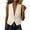 White, variant on longantii Cropped Blazer Vest for Women Classy Sleeveless Lapel Collar Blazer Vest Slim Fit Formal Work Waistcoat Spring Button Front Outfit Black L