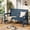 Navy blue, variant on 52 Inch Weatherproof HDPE Outdoor 2 Person Garden Bench, 600 LBS Weight Capacity Durable Poly Patio Seat for Yard Deck Pool Beach Front Porch