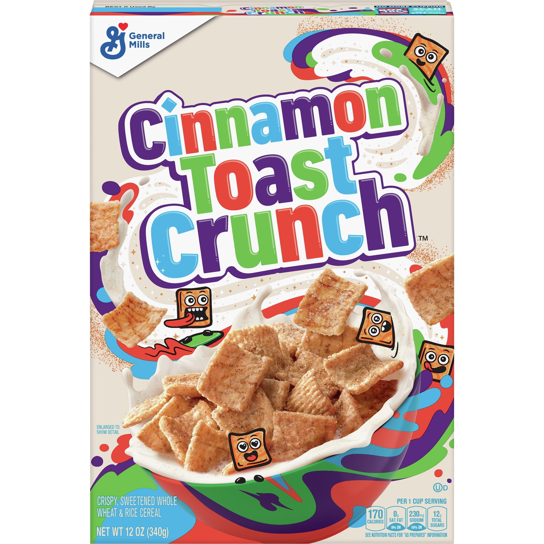 Cinnamon Toast Crunch, Cereal, with Whole Grain, 12 oz