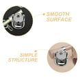 thumbnail image 3 of 6 pcs  Zinc Alloy Closet Rod Brackets U-shaped Closet Rod Holder Flange Rod Support, 3 of 6