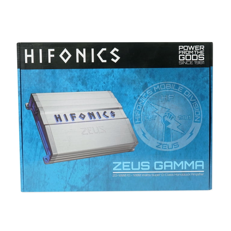 Hifonics ZG-1200.1D Zeus Gamma Monoblock 1200W Max Class D Car