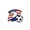 D, variant on Football Match Badges Brooches Souvenirs Cheering Gifts, Soccer Fan Pin Set, 1 Badge