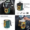 thumbnail image 4 of HUIACONG Sunflower Leopard Car Interior Accessories Seat Covers for Car Car Wheel Protector Auto Seat Belt Cover Car Garbage Can Car Organizer Rearview Mirror Cover Car Cup Coasters Key Chains 12 Pcs, 4 of 6